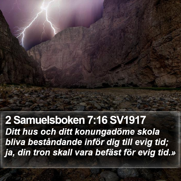 2 Samuelsboken 7:16 SV1917 Bible Study