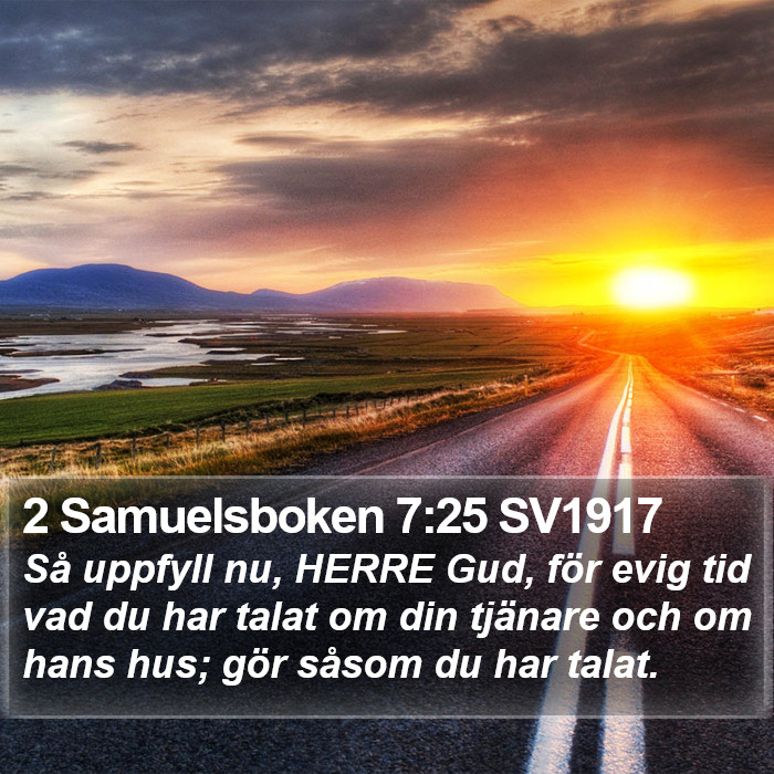 2 Samuelsboken 7:25 SV1917 Bible Study