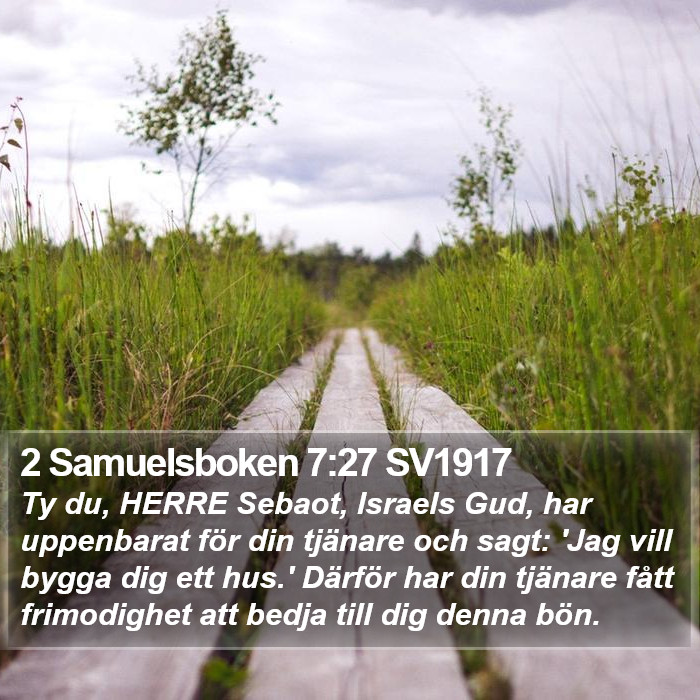 2 Samuelsboken 7:27 SV1917 Bible Study