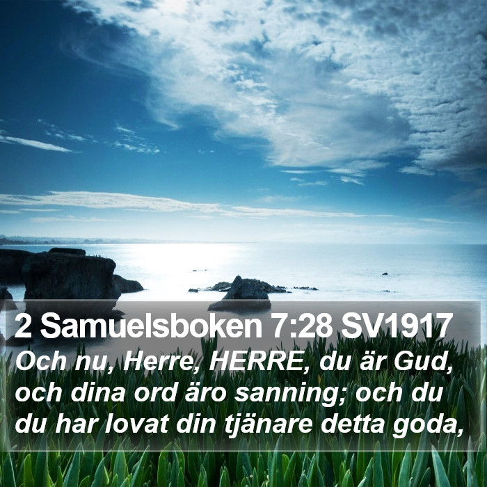 2 Samuelsboken 7:28 SV1917 Bible Study