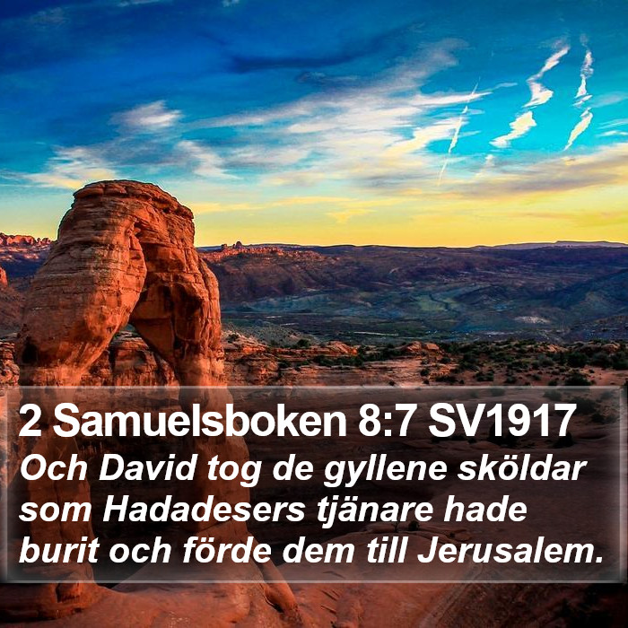 2 Samuelsboken 8:7 SV1917 Bible Study