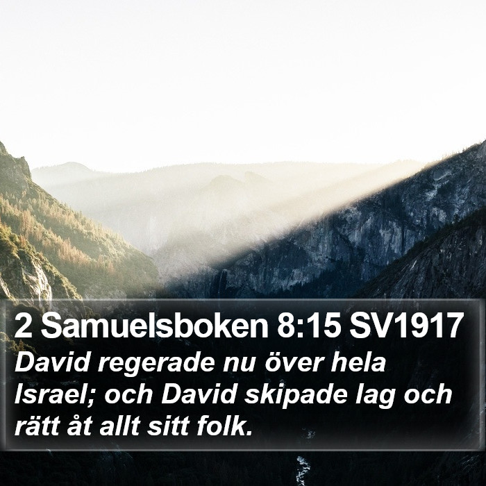 2 Samuelsboken 8:15 SV1917 Bible Study
