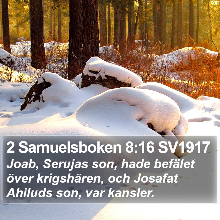 2 Samuelsboken 8:16 SV1917 Bible Study