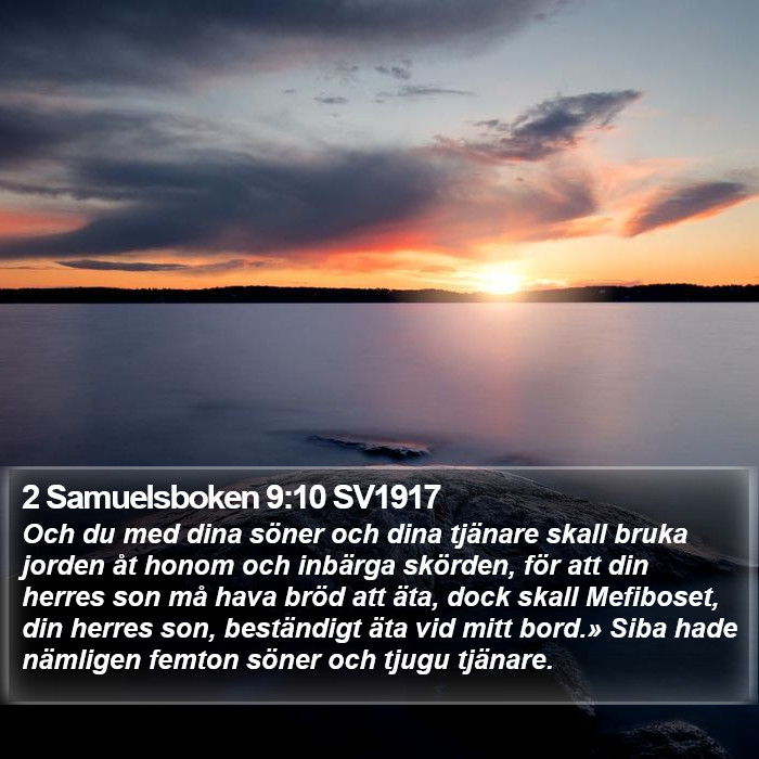 2 Samuelsboken 9:10 SV1917 Bible Study