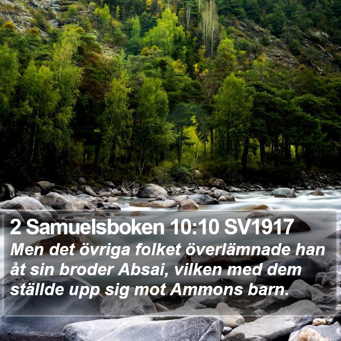 2 Samuelsboken 10:10 SV1917 Bible Study