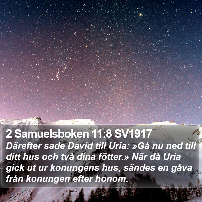 2 Samuelsboken 11:8 SV1917 Bible Study