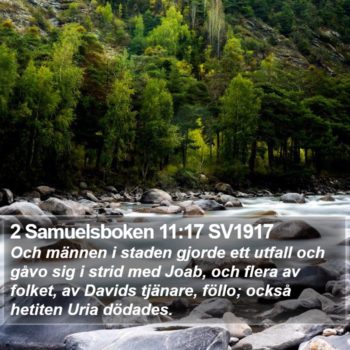 2 Samuelsboken 11:17 SV1917 Bible Study