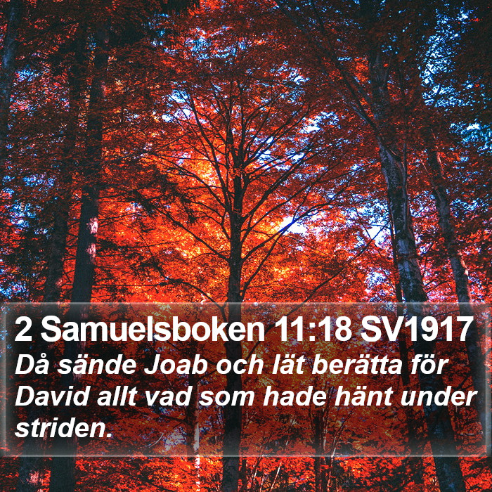 2 Samuelsboken 11:18 SV1917 Bible Study