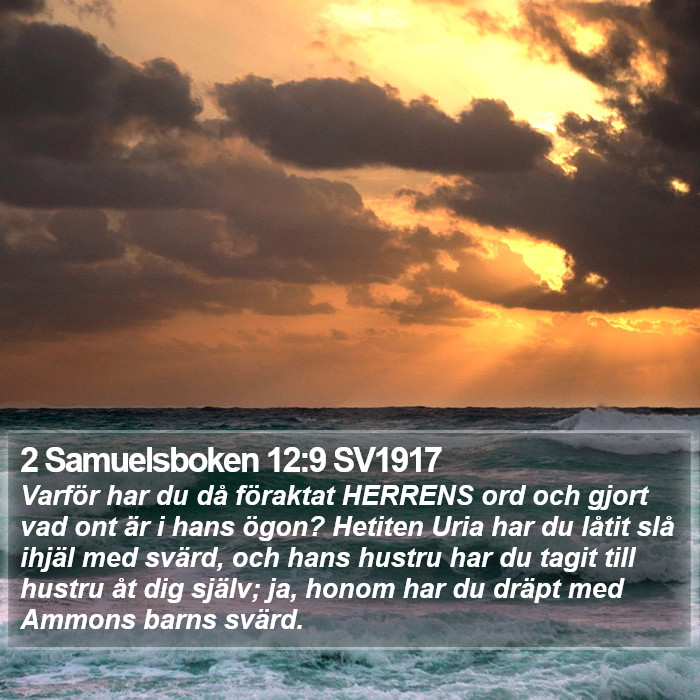 2 Samuelsboken 12:9 SV1917 Bible Study