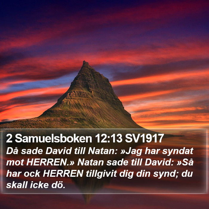 2 Samuelsboken 12:13 SV1917 Bible Study