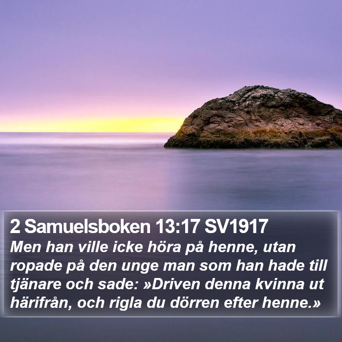 2 Samuelsboken 13:17 SV1917 Bible Study