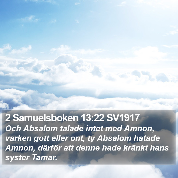 2 Samuelsboken 13:22 SV1917 Bible Study