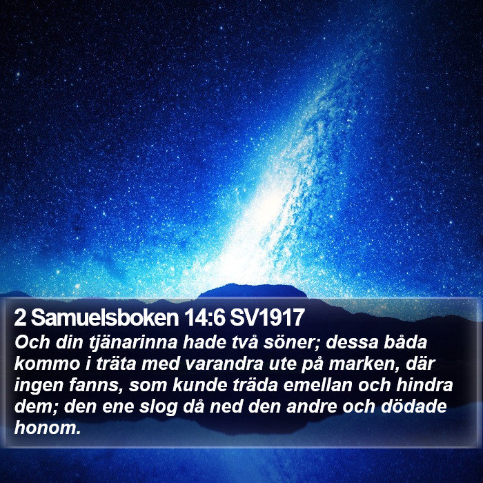 2 Samuelsboken 14:6 SV1917 Bible Study