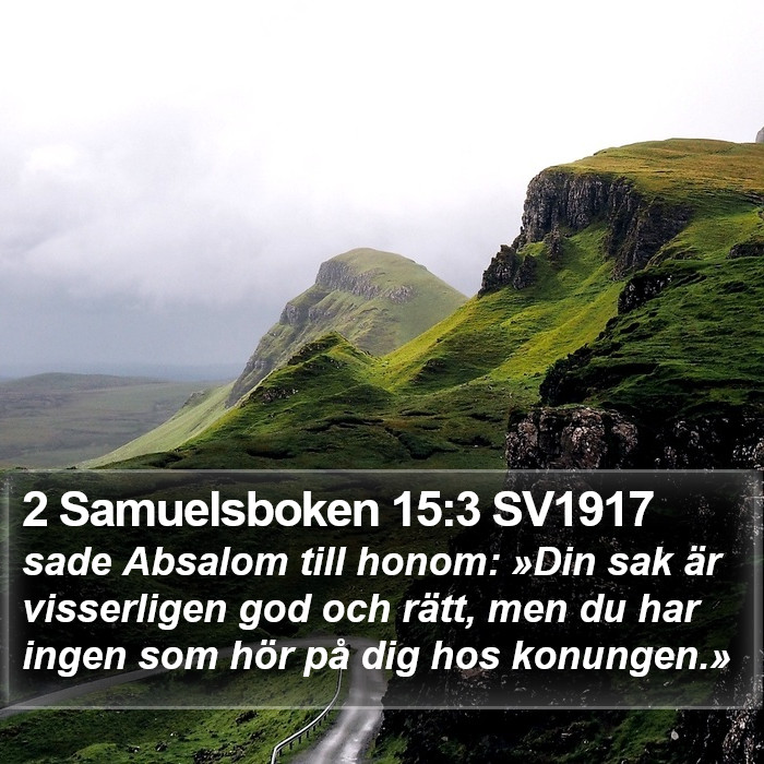 2 Samuelsboken 15:3 SV1917 Bible Study