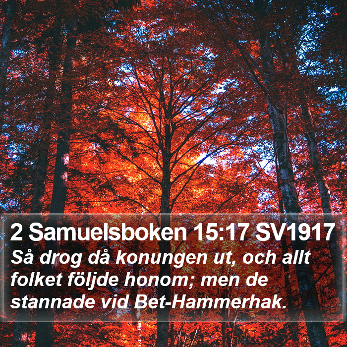 2 Samuelsboken 15:17 SV1917 Bible Study