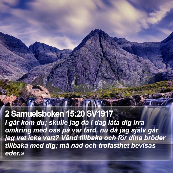 2 Samuelsboken 15:20 SV1917 Bible Study