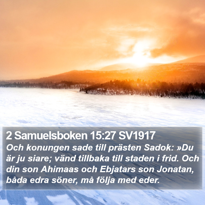 2 Samuelsboken 15:27 SV1917 Bible Study