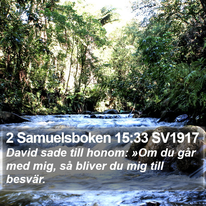 2 Samuelsboken 15:33 SV1917 Bible Study