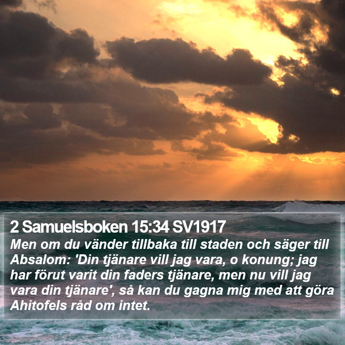 2 Samuelsboken 15:34 SV1917 Bible Study