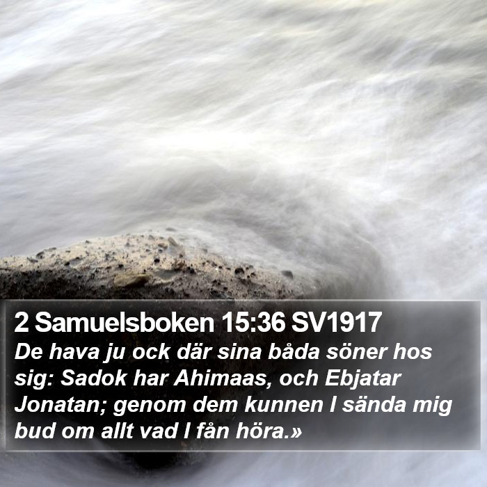 2 Samuelsboken 15:36 SV1917 Bible Study