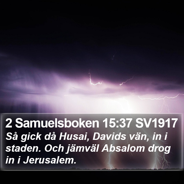 2 Samuelsboken 15:37 SV1917 Bible Study