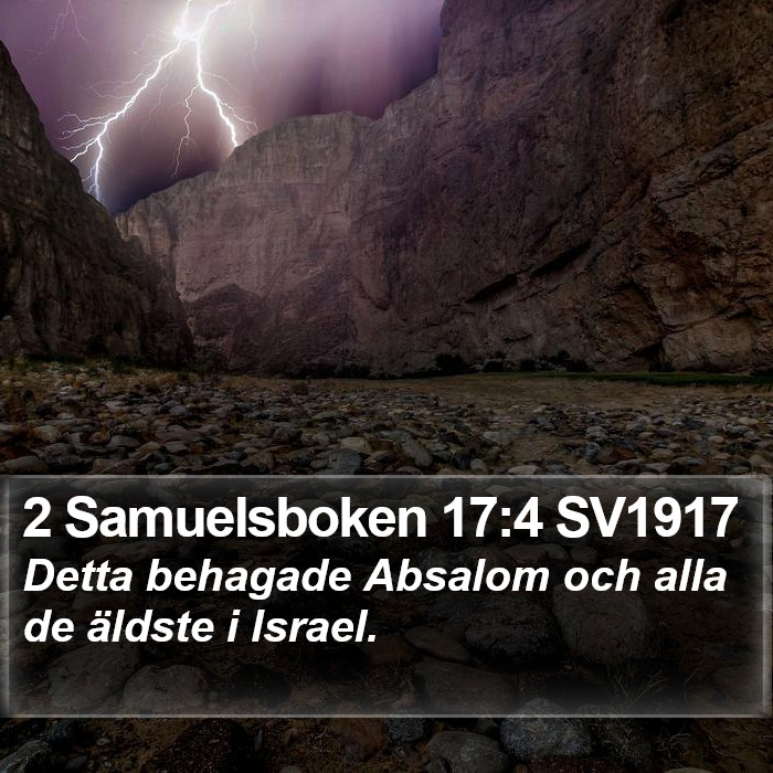 2 Samuelsboken 17:4 SV1917 Bible Study