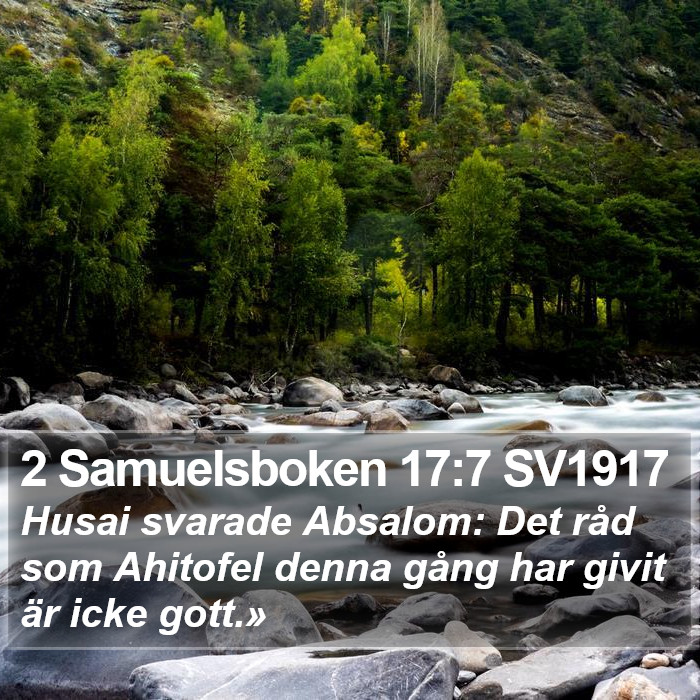 2 Samuelsboken 17:7 SV1917 Bible Study