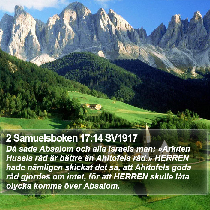 2 Samuelsboken 17:14 SV1917 Bible Study