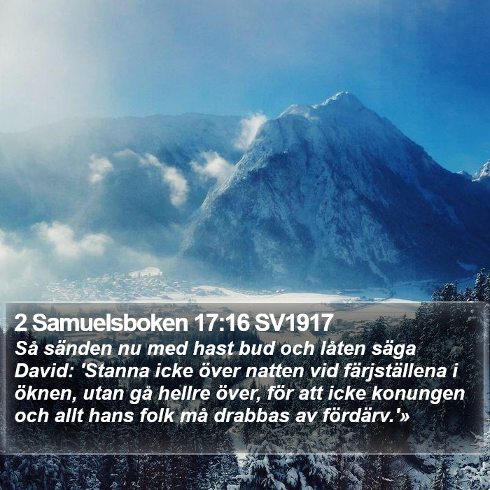 2 Samuelsboken 17:16 SV1917 Bible Study