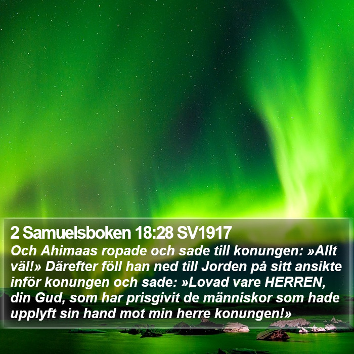 2 Samuelsboken 18:28 SV1917 Bible Study