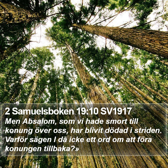 2 Samuelsboken 19:10 SV1917 Bible Study