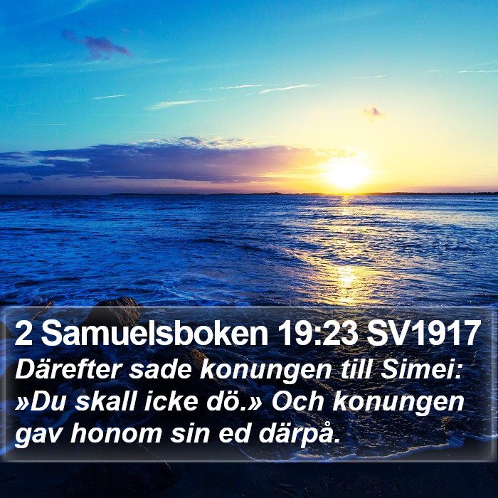 2 Samuelsboken 19:23 SV1917 Bible Study