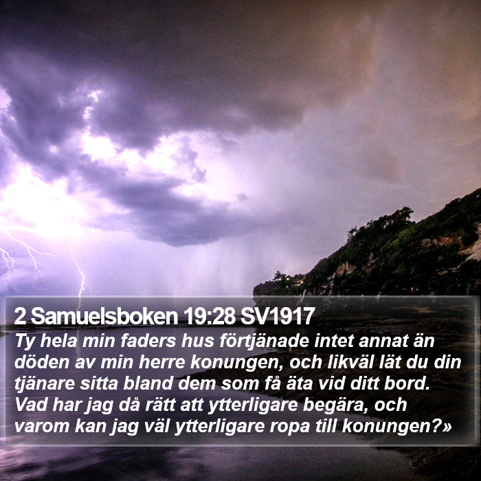 2 Samuelsboken 19:28 SV1917 Bible Study