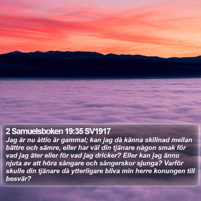 2 Samuelsboken 19:35 SV1917 Bible Study