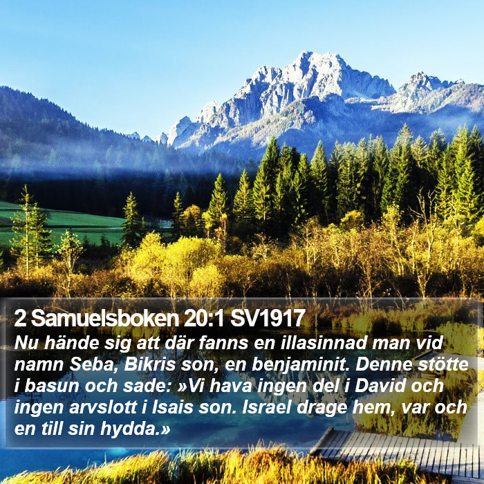 2 Samuelsboken 20:1 SV1917 Bible Study