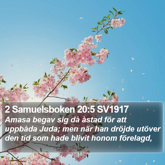 2 Samuelsboken 20:5 SV1917 Bible Study