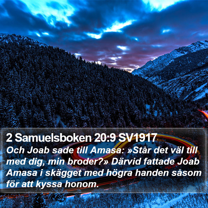 2 Samuelsboken 20:9 SV1917 Bible Study