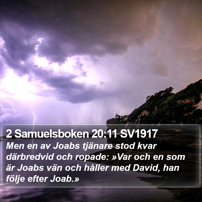 2 Samuelsboken 20:11 SV1917 Bible Study