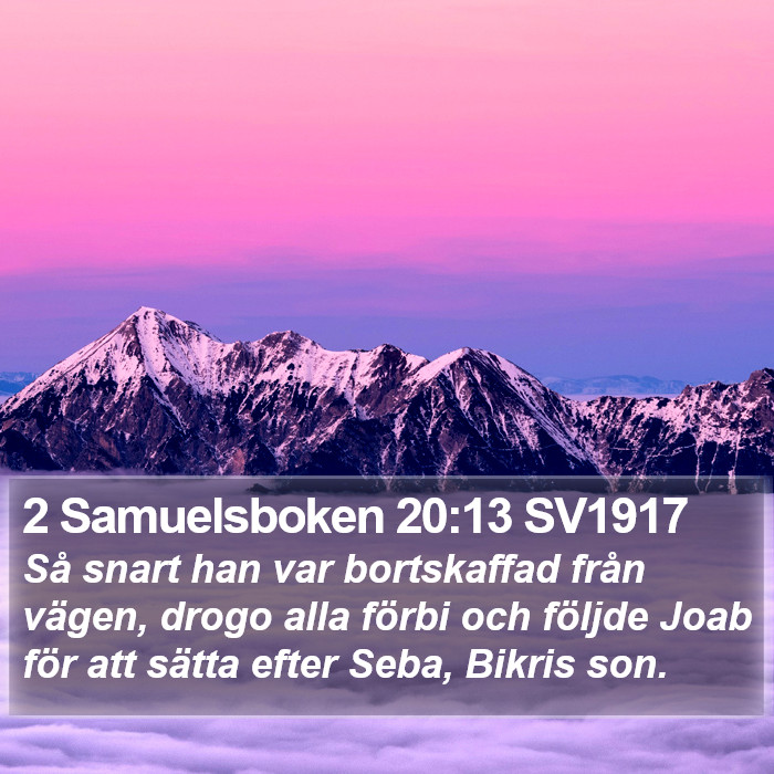 2 Samuelsboken 20:13 SV1917 Bible Study