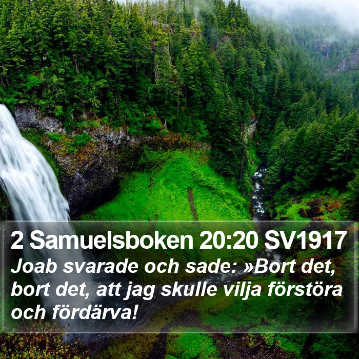 2 Samuelsboken 20:20 SV1917 Bible Study