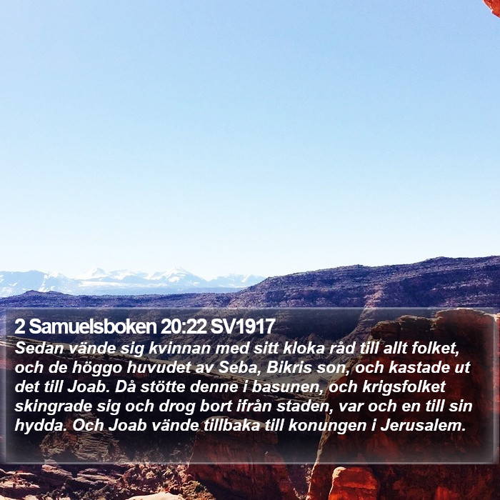 2 Samuelsboken 20:22 SV1917 Bible Study