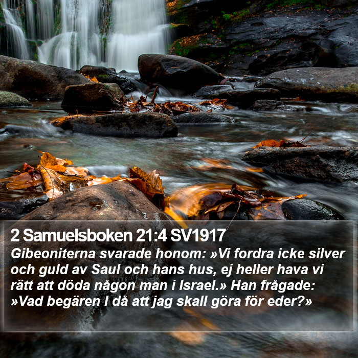 2 Samuelsboken 21:4 SV1917 Bible Study