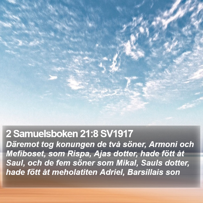 2 Samuelsboken 21:8 SV1917 Bible Study