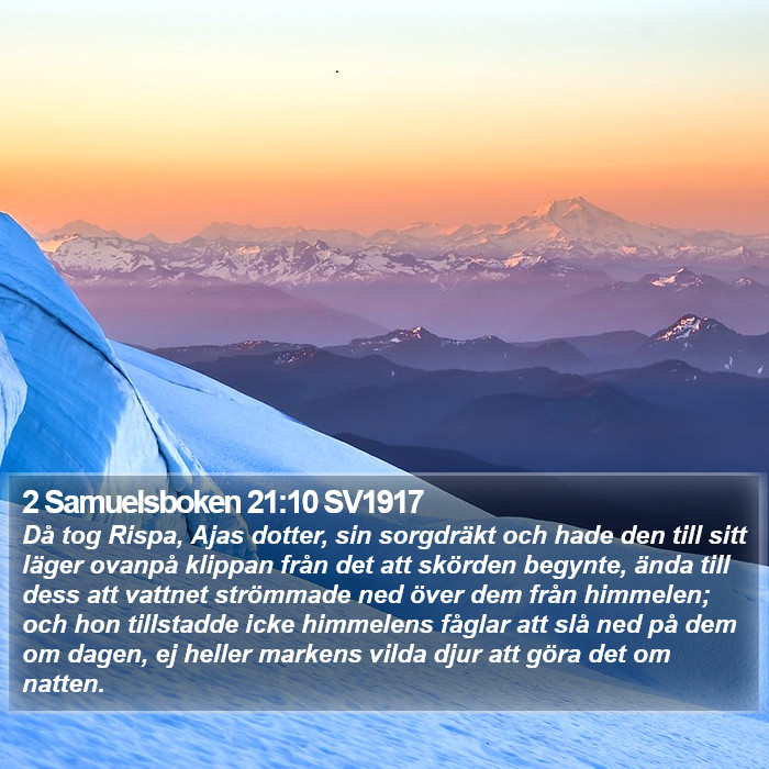 2 Samuelsboken 21:10 SV1917 Bible Study