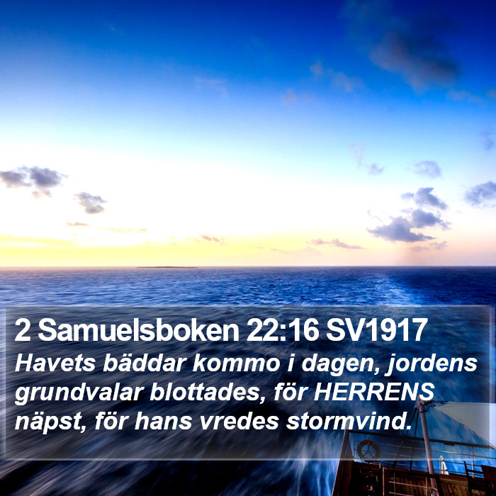 2 Samuelsboken 22:16 SV1917 Bible Study