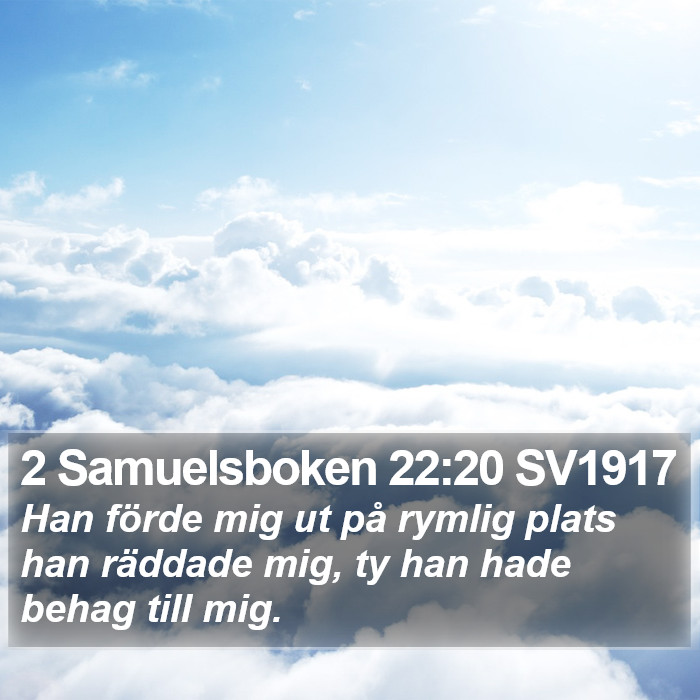 2 Samuelsboken 22:20 SV1917 Bible Study