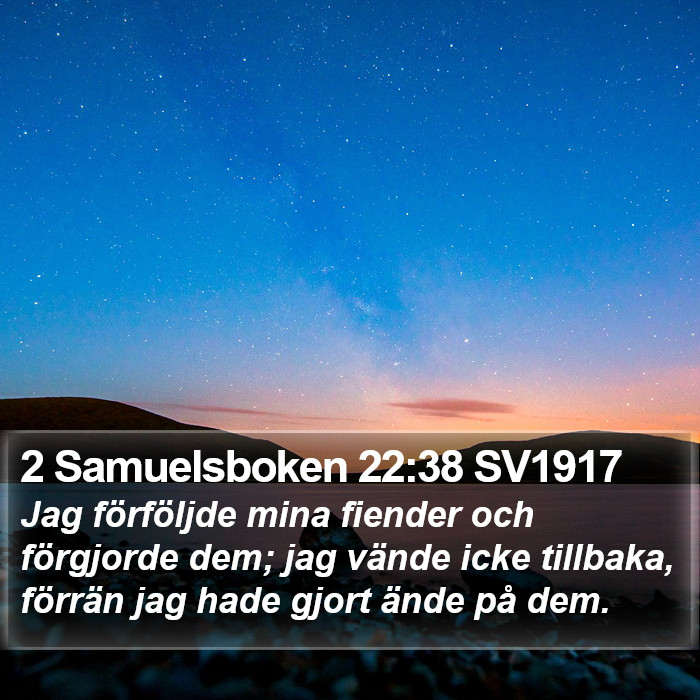 2 Samuelsboken 22:38 SV1917 Bible Study