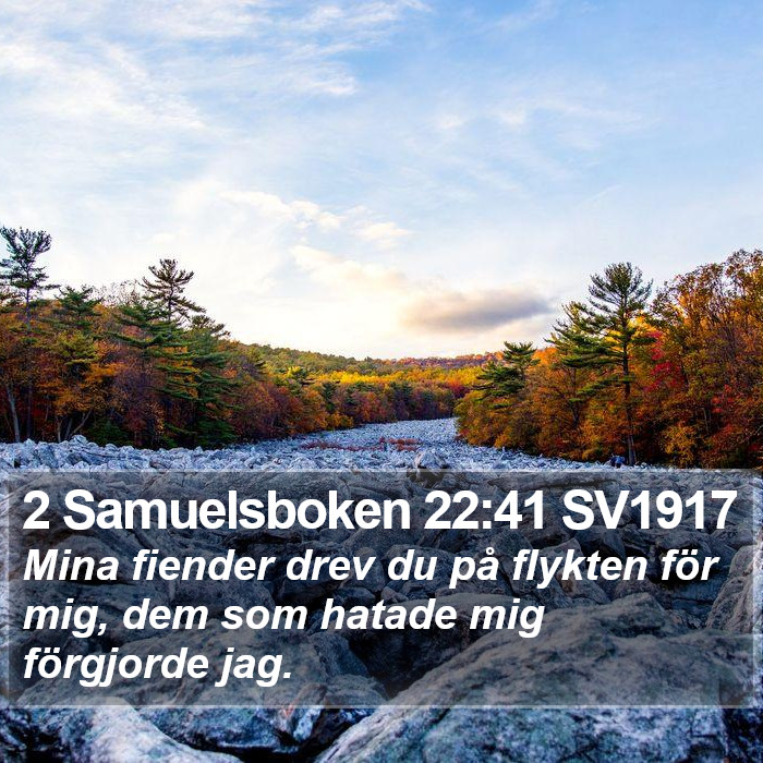 2 Samuelsboken 22:41 SV1917 Bible Study