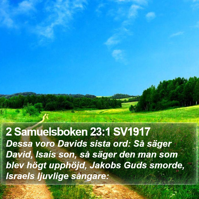 2 Samuelsboken 23:1 SV1917 Bible Study