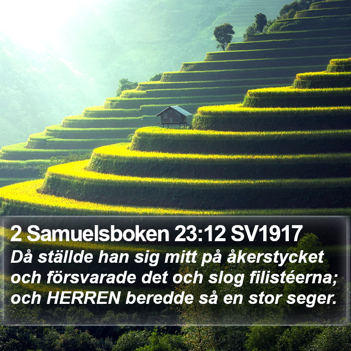 2 Samuelsboken 23:12 SV1917 Bible Study